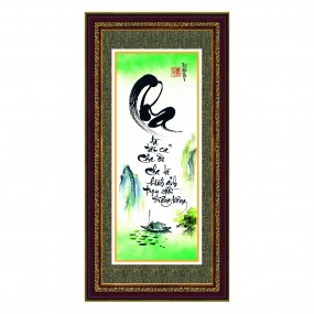 Tranh thư pháp vẽ tay CHA MÃI THIÊNG LIÊNG NHẤT
